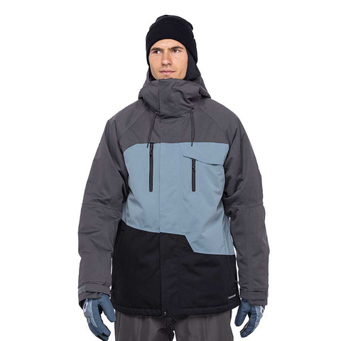 686 23/24 Geo Insulated Jacket - Charcoal/Blue/Black