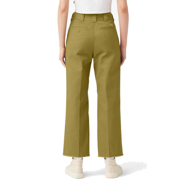 Dickies Women's Cropped Twill Ankle Pant - Rinsed Green | Boarders