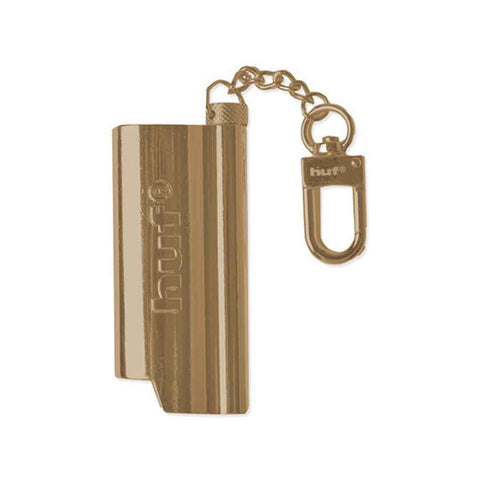 Huf Burner Lighter Sleeve Keychain - Gold