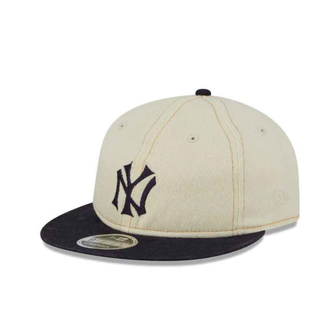 New Era NY Yankees Retro Crown Chrome Adjustable - Cream/Denim