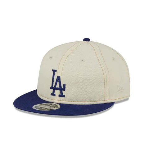 New Era LA Dodgers Retro Crown Chrome Adjustable - Cream/Denim