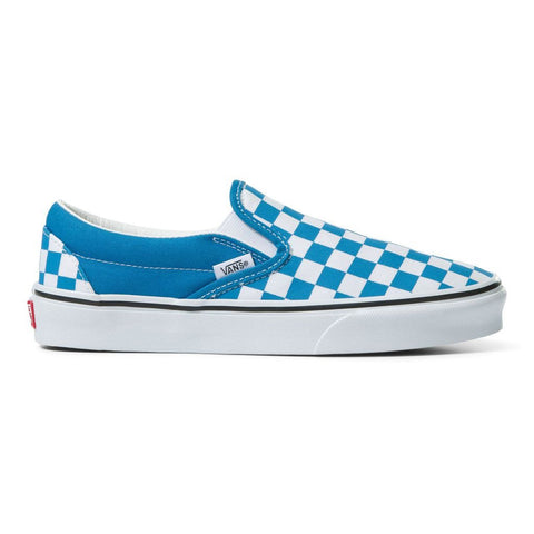 Vans Women's Classic Slip-On Shoes - Color Theory Blue 01