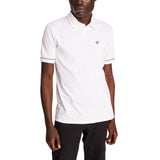 Brixton Carlos S/S Polo Knit - White/Black Front with model