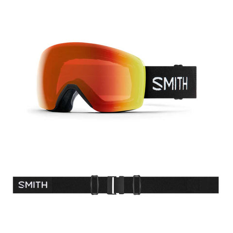 Smith 22/23 Skyline Goggles - Black/ChromaPop Everyday Red Mirror