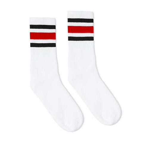 Socco All American Crew Socks - White/Black/Red