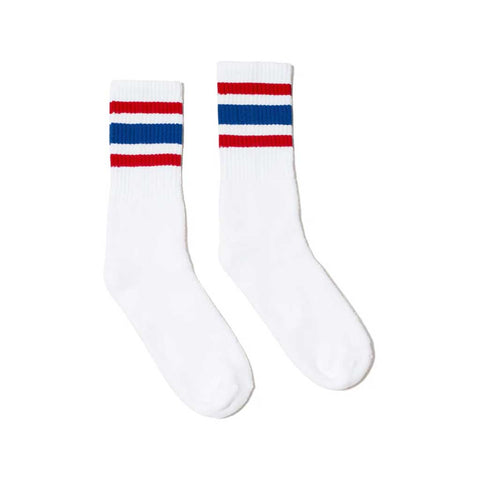 Socco All American Crew Socks - White/Red/Blue
