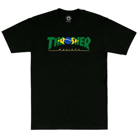 Thrasher Brazil Revista S/S Tee - Black