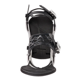 White snowboard binding on a white background