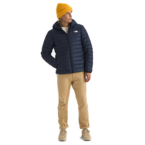 The North Face Classic Down Hooded Jacket - Summit Navy -front-