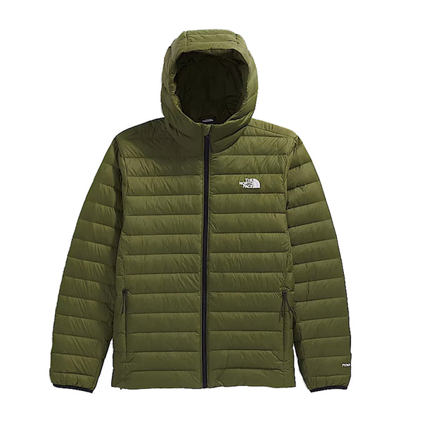 The North Face Classic Down Hooded Jacket - Woodland Green -FRONT-