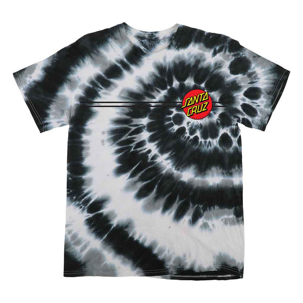 SC CLASSIC DOT T-SHIRT - SWIRL BLACK FRONT SIDE LOGO ON CHEST