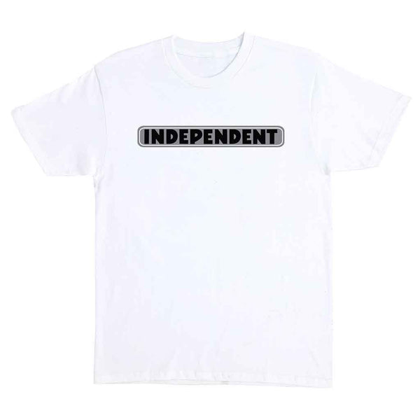 BAR LOGO S/S HEAVYWEIGHT T-SHIRT - WHITE fRONT CHEST LOGO
