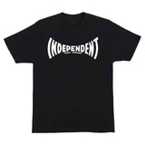 SPAN S/S HEAVYWEIGHT T-SHIRT - BLACK W/WHITE FRONT lOGO ON CHEST