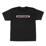 YOUTH BAR LOGO S/S MIDWEIGHT T-SHIRT - BLACK fRONT LOGO CHEST
