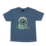 Santa Cruz Youth Screaming Wave Front S/S Tee - Indigo