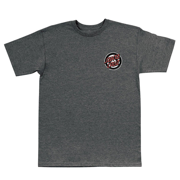 Santa Cruz Roskopp Screaming Target S/S Heavyweight Tee - Dark Heather