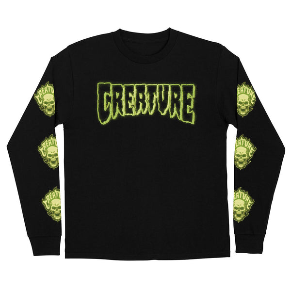Creature Bonehead Glitch L/S Tee - Black