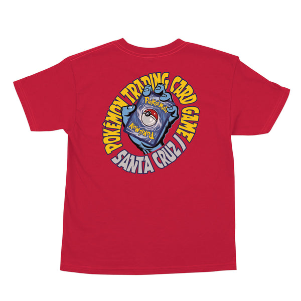 YTH SC POKEMON TCG HAND S/S T-SHIRT Black Red