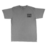 REV SUPPORT S/S HEAVYWEIGHT T-SHIRT - STORM GREY PIGMENT fRONT LOGO ON CHEST