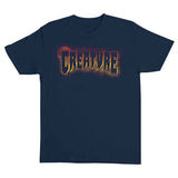 MIDNIGHT LOGO S/S HEAVYWEIGHT T-SHIRT - NEW NAVY Front logo on chest