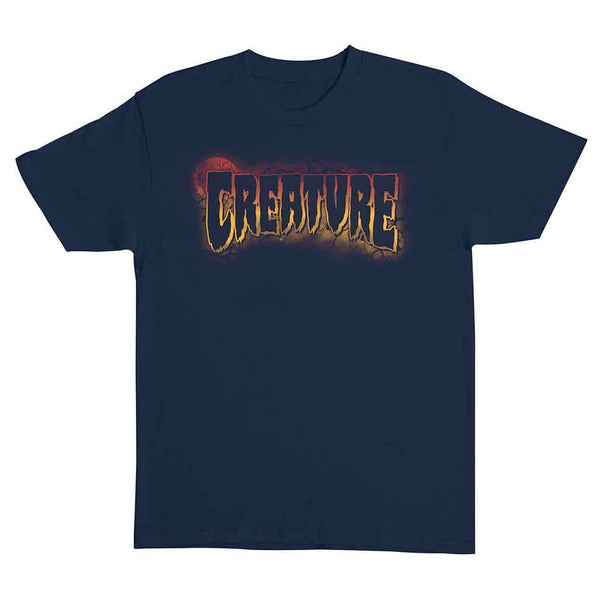 MIDNIGHT LOGO S/S HEAVYWEIGHT T-SHIRT - NEW NAVY Front logo on chest