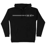 Black Hoody White Stripe and logo 