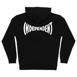 SPAN ZIP HOODED HEAVYWEIGHT SWEATSHIRT - BLACK LOGO ON BACK CENTER