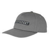 BAR LOGO SNAPBACK UNSTRUCTURED HAT -  CHARCOAL TONAL logo on front