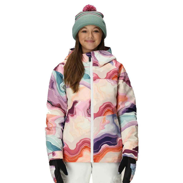 686 25/26 Girl's Athena Insulated Jacket - Sedimentary Print