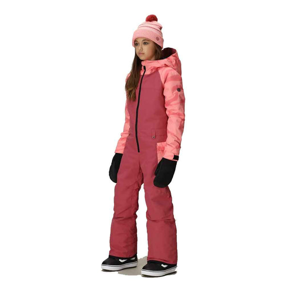 686 25/26 Girl's Shine Insulated Bib - Rosewood