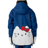 686 x Sanrio 25/26 Women's Athena Insulated Jacket - Hello Kitty Blue Grid Back