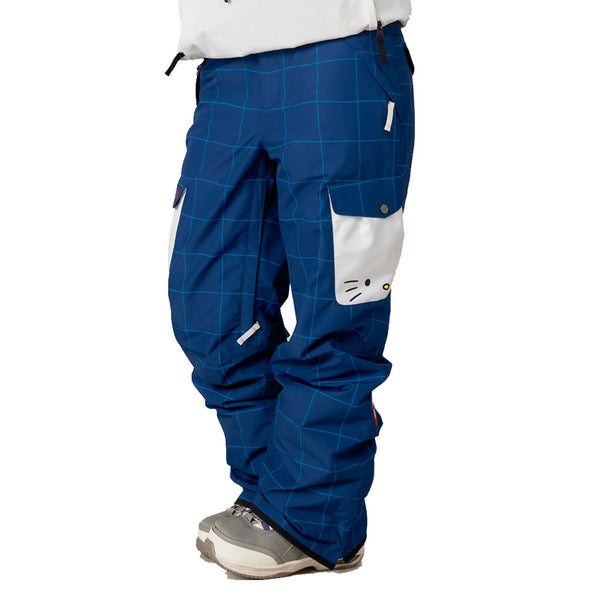 686 x Sanrio 25/26 Women's Aura Insulated Cargo Pants - Hello Kitty Blue Grid