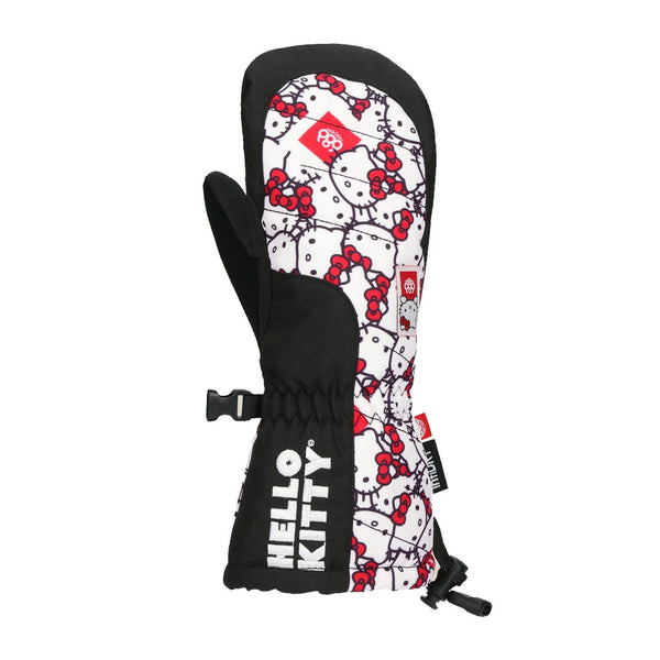 686 x Sanrio 25/26 Youth Heat Insulated Mitt - Hello Kitty White
