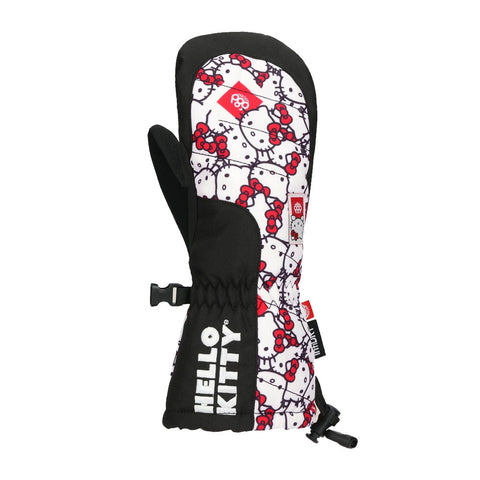686 x Sanrio 25/26 Youth Heat Insulated Mitt - Hello Kitty White