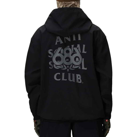 686 x Anti Social Social Club 25/26 Waterproof F1 Hoody - ASSC Black