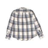 8VIII Plaid L/S Flannel - Cream/Black/Brown Back