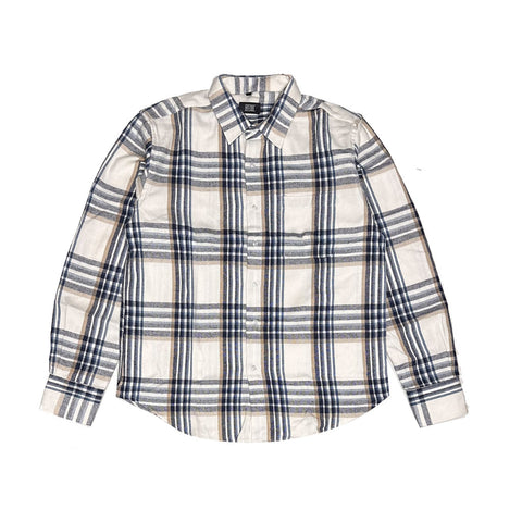  8VIII Plaid L/S Flannel - Cream/Black/Brown