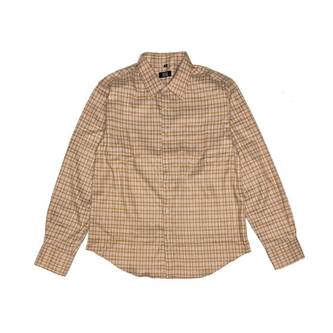 8VIII Plaid L/S Flannel - Cream/Brown
