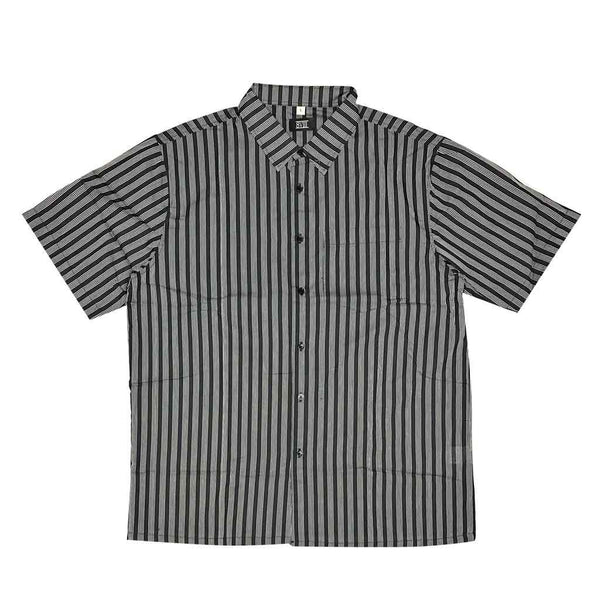 8VIII S/S Stripe Woven Shirt - Black