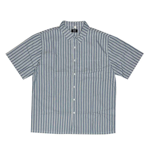 8VIII S/S Stripe Woven Shirt - Blue