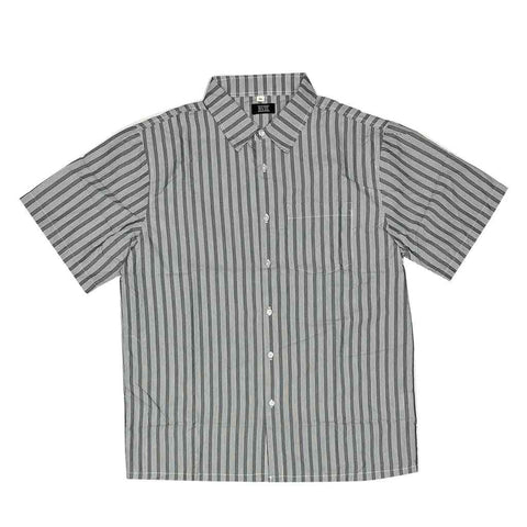 8VIII S/S Stripe Woven Shirt - Navy