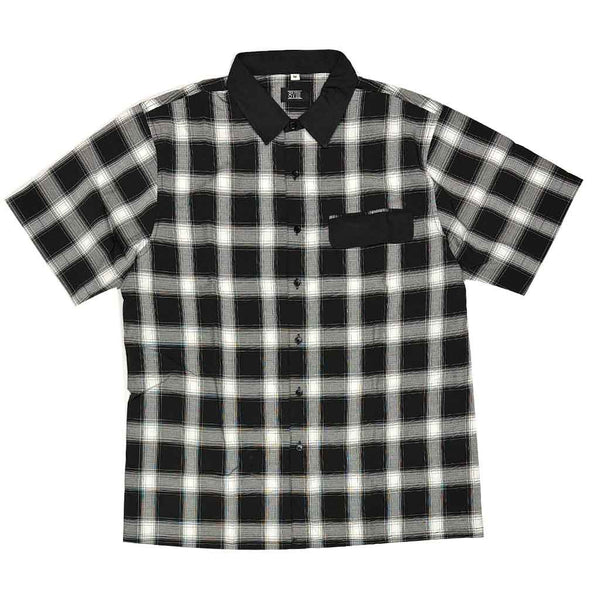 8VIII S/S Big Plaid Woven Shirt - Black/White