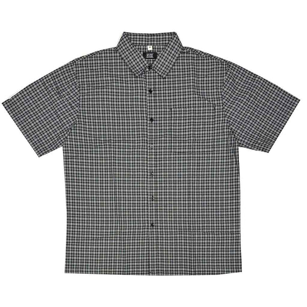8VIII S/S Check Plaid Woven Shirt - Black/White