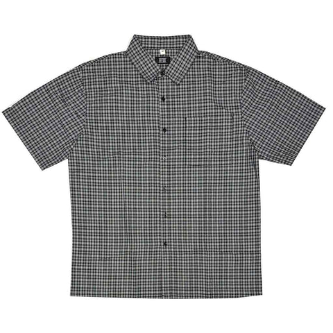 8VIII S/S Check Plaid Woven Shirt - Black/White