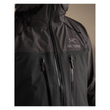 Arcteryx Alpha Jacket - Black -chest-