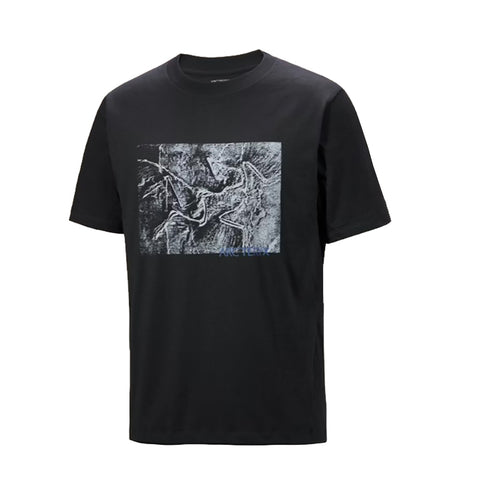 Arc'teryx Kragg Cotton Lithographica S/S Tee - Black -FRONT-