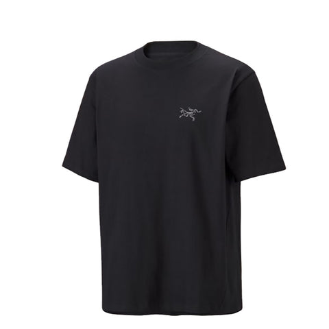 Arc'teryx Kragg Cotton Emblem Crew Neck SS Tee- Black -front-