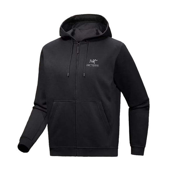 Arc'teryx Emblem Fleece Full-Zip Hoody - Black FRONT