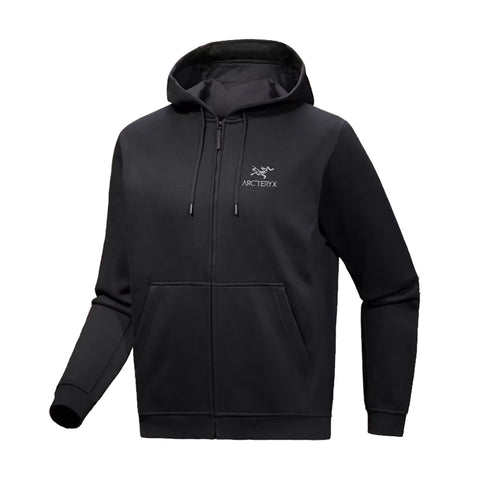 Arc'teryx Emblem Fleece Full-Zip Hoody - Black FRONT