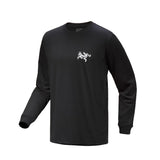 Arc'teryx Kragg SL Cotton Bird Tile LS Tee - Black / Arctic Silk 1